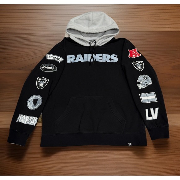 Fanatics Other - Las Vegas Raiders NFL Fanatics Patched Out Fleece Hoodie Pullover‎ Mens Large